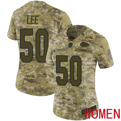 Women Kansas City Chiefs #50 Lee Darron Limited Camo 2018 Salute to Service Nike NFL Jersey